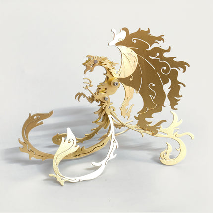 Mechanical Golden Zhuque 3D puzzle Metal Kits, suitable for puzzle lovers seeking luxurious and cultural assembly, mythology and steampunk enthusiasts drawn to its opulent ancient-fantasy design, and collectors/hobbyists curating high-end display pieces, offers a fun and challenging build with elegant golden details. It’s a regal, fantasy-mecha premium metal model perfect for upscale decor, striking display, and a glamorous centerpiece for your funny table that blends mythical Zhuque’s grandeur with mechani