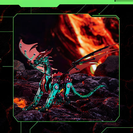 Tablefunny Mechanical Dragon DIY 3D Metal Model Kit- Adult Hobby Assembly Puzzle