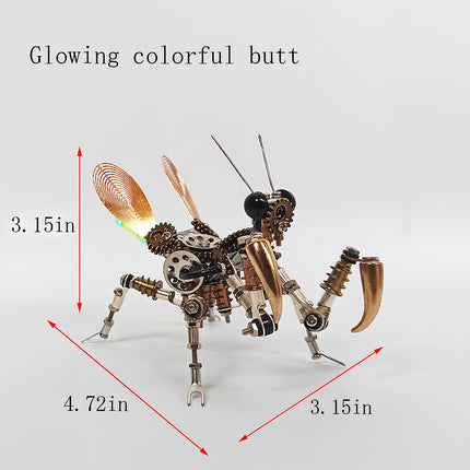 Tablefunny Steampunk Mechanical Mantis 3D Metal Model Kit-294PCS DIY Assembly Insect Art Decor