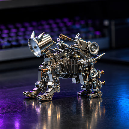 Tablefunny Mechanical Dog 3D Metal Model Kit – 442PCS DIY Assembly Puzzle