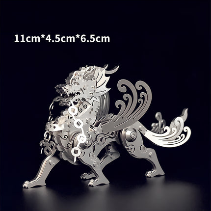 Tablefunny 3D Metal Model Pixiu Wealth Guardian - Fortune Symbol Art & DIY Luck Charm
