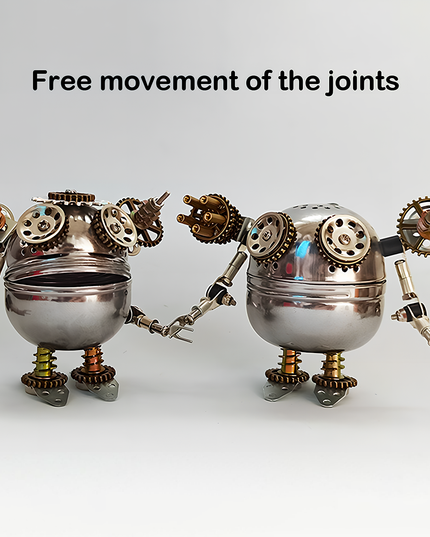 These Steampunk Mechanical Robot 3D puzzle Metal Kits feature "Free movement of the joints". Crafted with stainless-steel bodies and metal gears, their joints allow flexible poses. The assembly is challenging, and the finished robots, with movable joints and intricate designs, become engaging focal points for your funny table. Ideal for steampunk lovers and puzzle enthusiasts, they blend industrial art with interactive charm, adding a unique mechanical vitality to your space.