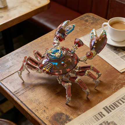 Tablefunny Creative Metal Assembly Mechanical Crab, Exquisite Model Collectible