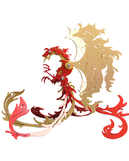 Tablefunny Vermilion Bird Metal Puzzle Model Creative Desktop Ornament Gift