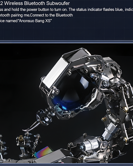 Table Funny Steampunk Mechanical Scorpion 3D Puzzle Metal Kit with V4.2 Wireless Bluetooth Subwoofer - A standout project from Table Funny for mechanics, steampunk fans, and tech lovers, this creation presents a mechanical scorpion with metallic components, intricate gear-driven mechanisms, and futuristic-vintage design integrated with a V4.2 Wireless Bluetooth Subwoofer. It’s a desk-centerpiece-worthy Table Funny signature piece that blends engineering precision