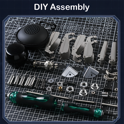 Embark on a hands-on crafting journey with the Steampunk Mechanical Scorpion 3D Puzzle Metal Kit with Bluetooth Speaker—a comprehensive DIY experience that includes everything you need for assembly. This kit delivers 1,467 precision metal parts, a built-in Wireless Bluetooth V4.2 Speaker, and essential tools (like the featured screwdrivers) for a seamless build. With an estimated assembly time of 7-8 hours (adjusting for skill level)