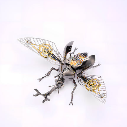 Tablefunny Steampunk Rhinoceros Beetle -  DIY Mechanical Insect Model & Interactive Desktop Decor