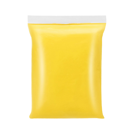 Bright sunny yellow lightweight clay in a resealable pouch, perfect for adding sunshine to your table funny crafts and decorations