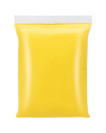 Bright sunny yellow lightweight clay in a resealable pouch, perfect for adding sunshine to your table funny crafts and decorations