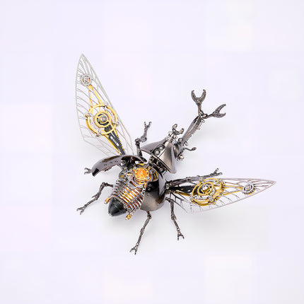Tablefunny Steampunk Rhinoceros Beetle -  DIY Mechanical Insect Model & Interactive Desktop Decor