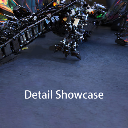 Detail Showcase: Intricately assembled mechanical limb (interlocked metallic segments, precision-engineered joint mechanisms, rugged industrial-textured components) — this masterfully crafted 3D puzzle metal section blends robust structural design with razor-sharp detail, showcasing the meticulous craftsmanship of high-precision metal assembly.