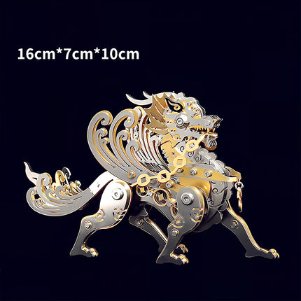 Tablefunny 3D Metal Model Pixiu Wealth Guardian - Fortune Symbol Art & DIY Luck Charm