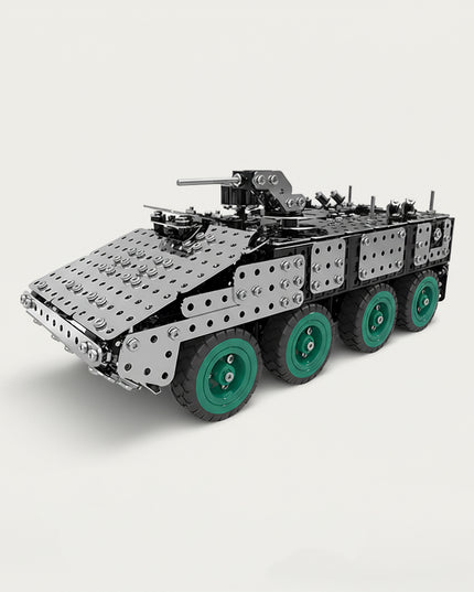 Armored Personnel Carrier 3D puzzle Kits - An engaging fun toy for military buffs, this DIY assembled table funny model boasts a realistic, intricate, and tactical armored design. It lets you construct a piece of power component by component, and the finished APC becomes a striking desktop feature, making it a captivating fun toy rich in mechanical detail.