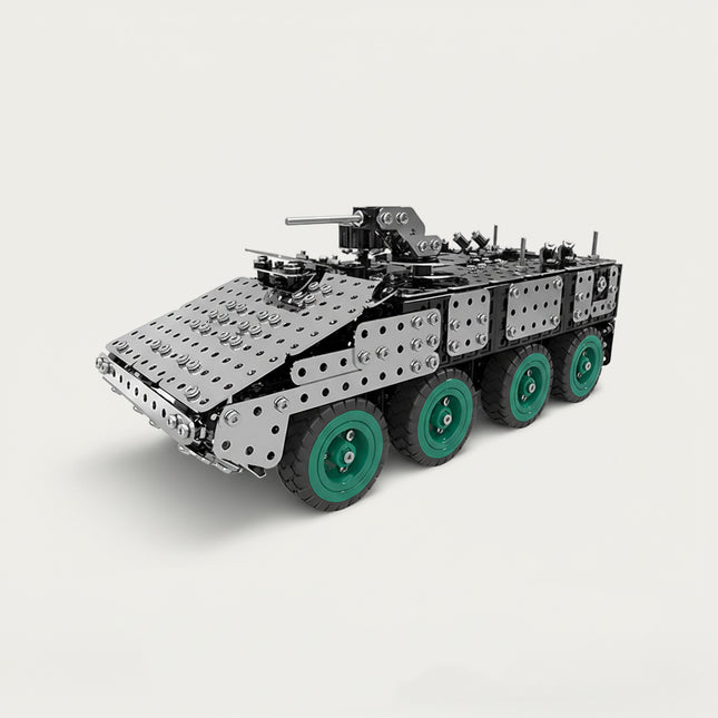 Armored Personnel Carrier 3D puzzle Kits - An engaging fun toy for military buffs, this DIY assembled table funny model boasts a realistic, intricate, and tactical armored design. It lets you construct a piece of power component by component, and the finished APC becomes a striking desktop feature, making it a captivating fun toy rich in mechanical detail.