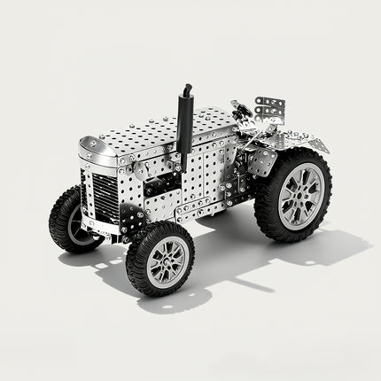 Vintage Tractor 3D puzzle Metal Kits - A thoughtful gift for DIY lovers, this DIY assembled table funny model features an authentic, intricate, and nostalgic farm vehicle design. It lets recipients enjoy the joy of building from scratch and the satisfaction of owning a mini mechanical classic, making it a memorable present for a captivating desktop display.