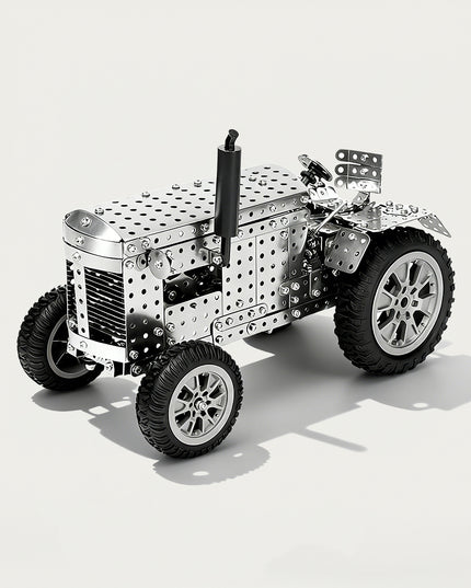Vintage Tractor 3D puzzle Metal Kits - A thoughtful gift for DIY lovers, this DIY assembled table funny model features an authentic, intricate, and nostalgic farm vehicle design. It lets recipients enjoy the joy of building from scratch and the satisfaction of owning a mini mechanical classic, making it a memorable present for a captivating desktop display.