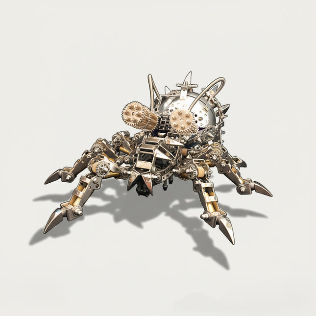 Mechanical Wolf Spider 3D Puzzle Metal Kit - An innovative fun toy for mechanics and tech enthusiasts, this DIY-assembled tabletop marvel features an elaborate, mechanical spider design. It encourages you to engineer a piece of ingenuity meticulously. Beyond being a striking desktop ornament with metallic and gear-driven details, it doubles as a functional Bluetooth speaker, merging aesthetics with utility. It’s also a unique gift choice for those who appreciate steampunk and mechanical artistry.
