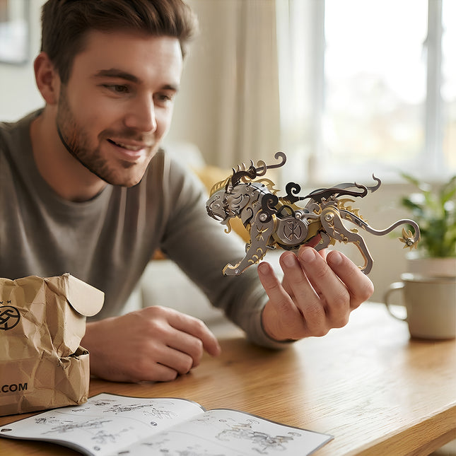 Tablefunny 3D Metal Puzzle - Mythical Beast Bi'an DIY Mechanical Model Kit