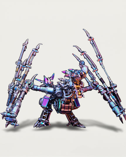 Punk Mech Beast 3D Puzzle Metal Kit - Take on a fun and challenging DIY assembly project featuring dazzling rainbow-hued mechanical details. This premium metal model exudes futuristic and tech-forward aesthetics, perfect for trending sci-fi themed bar decor, immersive displays, or as a standout piece for your fun desk setup. Elevate your everyday decor into a groundbreaking collectible.