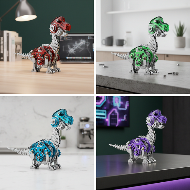 Tablefunny DIY Metal Assembly Robot Dinosaur - 213PCS Educational 3D Model Toy