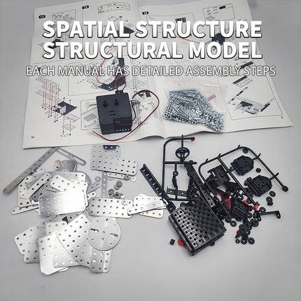 Tablefunny DIY 3D Stainless Steel Metal Assembly Sports Car Toy – Mechanical Racing Model & RC Vehicle Building Kit for Adults & Teens