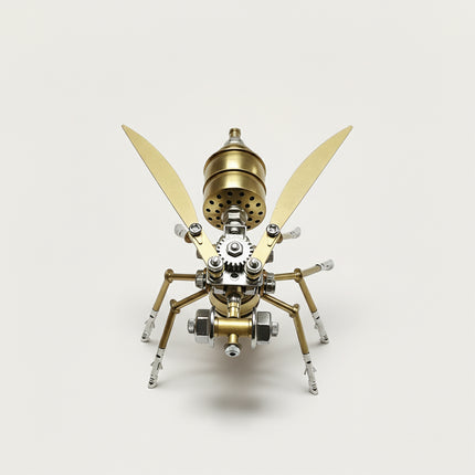 Mechanical Wasp 3D Puzzle Metal Kit - A captivating fun toy for steampunk and mechanics lovers, this DIY-assembled tabletop gem features a vintage brass-toned mechanical insect design with intricate gears, wing details, and mechanical limbs. It inspires you to craft a piece of ingenuity with precision. It’s also a superb showcase of craftsmanship, ideal for collectors of steampunk models and lovers of industrial art with a distinctive twist.