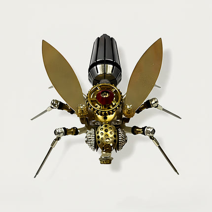 Unique punk-style fruit fly metal model—a quirky and fun desktop centerpiece. This DIY 3D assembly metal kit makes for an excellent conversation starter and decorative item.