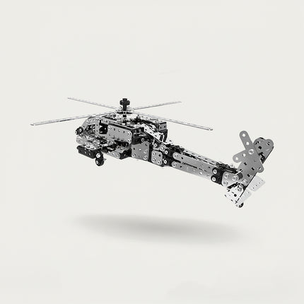 Hubschrauber-3D-Puzzle-Metallbausatz – Ein selbst zusammenbaubares, faszinierendes Metallmodell für den Schreibtisch mit realistischen, komplexen und mechanisch detailreichen Bauteilen. Dieses präzisionsgefertigte Metallmodell bietet sowohl Spaß als auch Herausforderung beim Zusammenbau und ist ein dynamischer Blickfang für jeden Schreibtisch.
