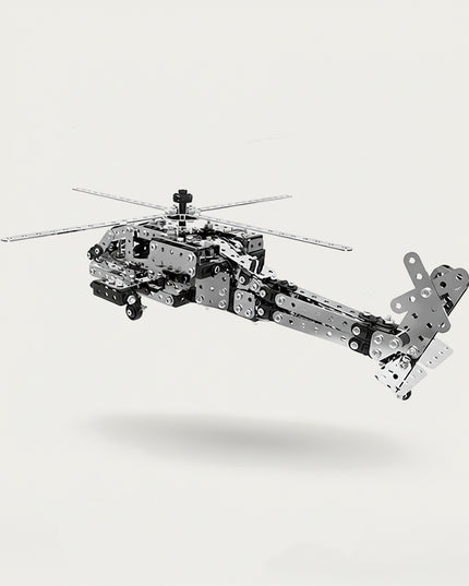Hubschrauber-3D-Puzzle-Metallbausatz – Ein selbst zusammenbaubares, faszinierendes Metallmodell für den Schreibtisch mit realistischen, komplexen und mechanisch detailreichen Bauteilen. Dieses präzisionsgefertigte Metallmodell bietet sowohl Spaß als auch Herausforderung beim Zusammenbau und ist ein dynamischer Blickfang für jeden Schreibtisch.
