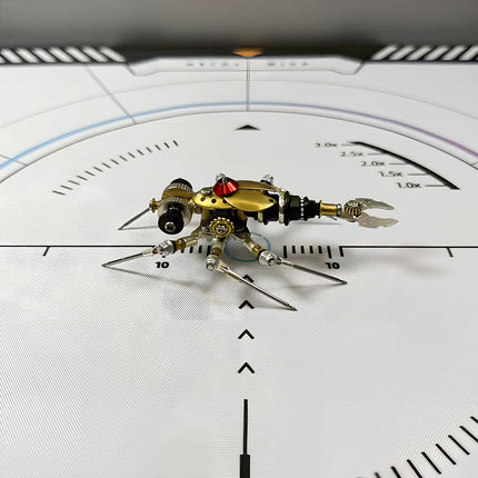  Steampunk beetle mech metal model with articulated claws, an engaging 3D puzzle metal kit for mechanical steampunk collectors.