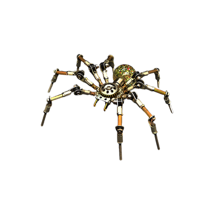 Mechanical Spider 3D Puzzle Metal Kit (Multicolored Textured Design) - A captivating fun toy for mechanics and art enthusiasts, this DIY-assembled tabletop piece features a mechanical spider design with a multicolored, textured body part and intricate metallic limb details. It challenges you to craft a piece of uniqueness with precision. It’s also a superb showcase of craftsmanship, ideal for collectors of mechanical models and lovers of industrial art with an eclectic, artistic twist.