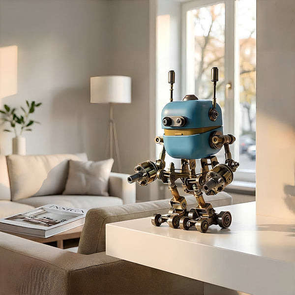 Tablefunny DIY 3D Metal Robot Model – Rotating Roller Mech Mecha Action Figure & Steampunk Building Kit for Adults & Teens