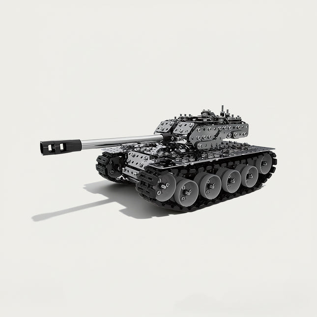 3D-Puzzle-Metallbausatz „Main Battle Tank“ – Ein selbst zusammenbaubares Tischmodell, das Ihnen viel Freude beim Zusammenbau eines äußerst realistischen, detailreichen und kraftvoll gestalteten gepanzerten Fahrzeugs bereitet. Erleben Sie den Nervenkitzel, eine gepanzerte Miniaturlegende in die Realität zu verwandeln und ein faszinierendes Tischmodell zu schaffen.