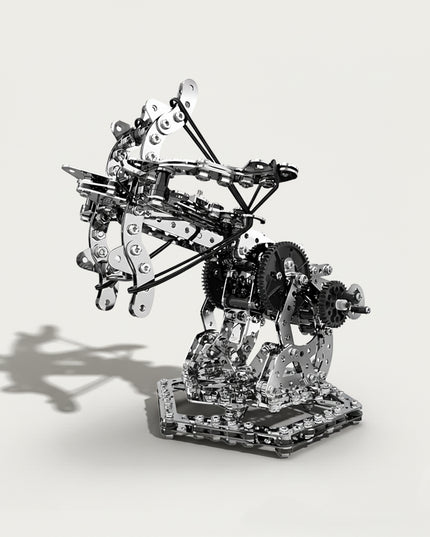 Mechanical Crossbow 3D puzzle Kits - A unique fun toy for history and mechanics lovers, this DIY assembled table funny model features an intricate, moving, and authentic medieval weapon design. It allows you to build a piece of ingenuity step by step, and the functional crossbow becomes a fascinating desktop conversation starter, making it a one-of-a-kind fun toy full of mechanical wonder.