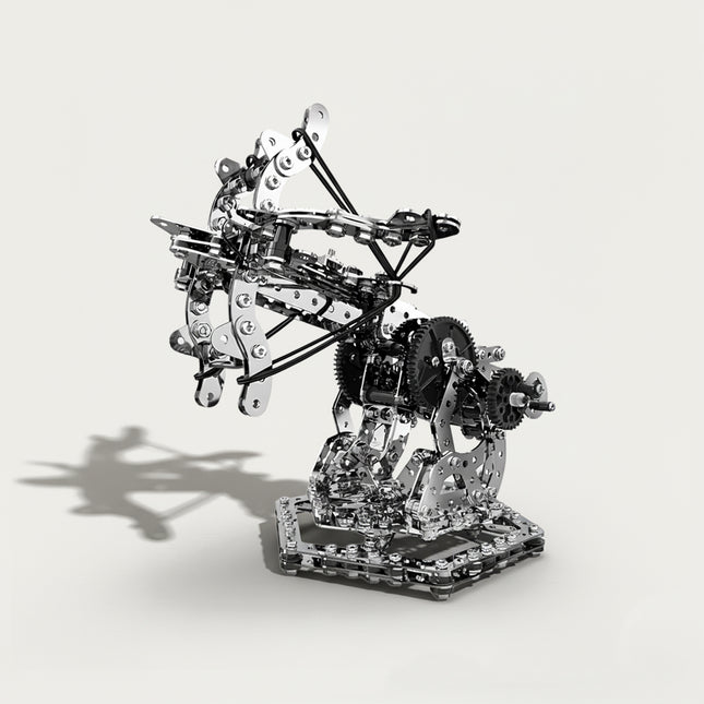 Mechanical Crossbow 3D puzzle Kits - A unique fun toy for history and mechanics lovers, this DIY assembled table funny model features an intricate, moving, and authentic medieval weapon design. It allows you to build a piece of ingenuity step by step, and the functional crossbow becomes a fascinating desktop conversation starter, making it a one-of-a-kind fun toy full of mechanical wonder.