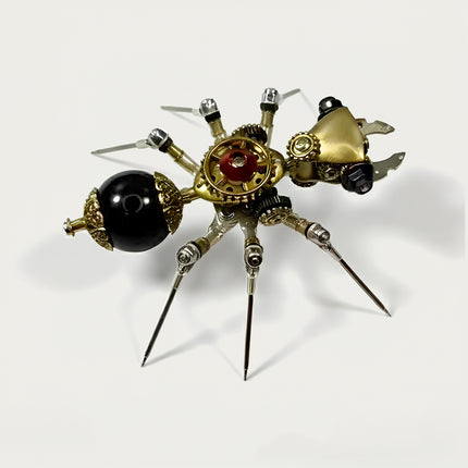 Punk-style metal model of a tiny ant, a quirky and fun centerpiece for your desk. This DIY 3D assembly metal kit makes a captivating addition to any unique metal model collector's collection