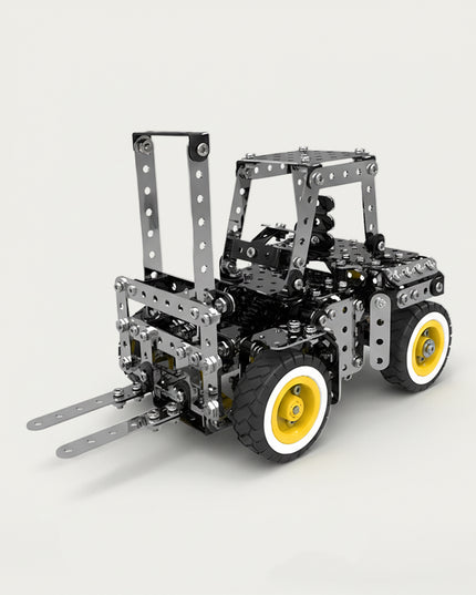 Forklift 3D puzzle Metal Kits - DIY assembled funny table metal model, practical, intricate, and mechanical design with functional components, providing fun and challenging assembly, and precise metal artistry for unique desktop decoration