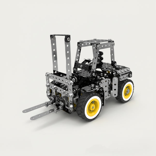 Forklift 3D puzzle Metal Kits - DIY assembled funny table metal model, practical, intricate, and mechanical design with functional components, providing fun and challenging assembly, and precise metal artistry for unique desktop decoration