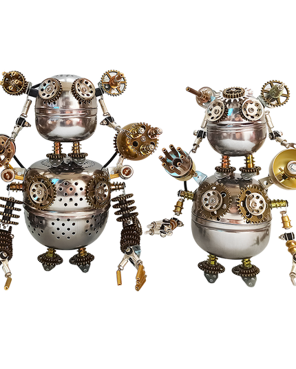These Steampunk Mechanical Robot 3D puzzle Metal Kits feature intricate designs with stainless-steel bodies and metal gears. The assembly process offers a challenging experience, and the finished robots, with their detailed mechanical structures, serve as unique focal points for your funny table. Blending industrial aesthetics with creative design, they are perfect for steampunk lovers and puzzle enthusiasts, adding a distinctive mechanical charm to your space