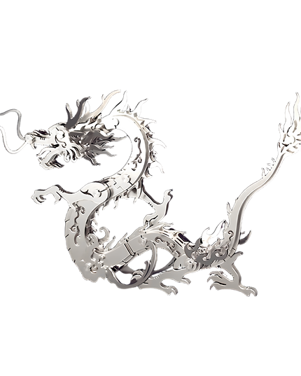 Tablefunny Creative 3D Metal Puzzle - Chinese Zodiac Dragon DIY Model (304 Stainless Steel, 65 PCS)