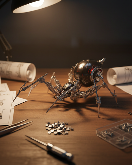 Tablefunny DIY Mechanical Spider Metal Kit Model, Adult High-Difficulty Puzzle Toy