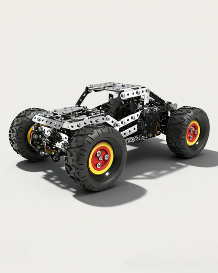 3D-Puzzle-Metallbausatz für Geländewagen – Ein selbst zusammenbaubares Tischmodell mit robustem, detailreichem und dynamischem Offroad-Design. Durch die Kombination aus spannendem und anspruchsvollem Zusammenbauprozess und kreativer Metallverarbeitung entsteht ein lebendiges Tischmodell.
