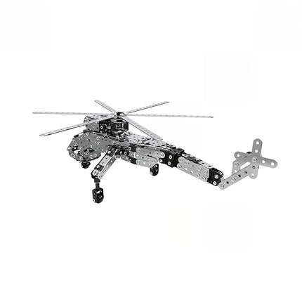 Tablefunny Metal Assembly Combat Helicopter Model - STEM Educational Aircraft Toy 632PCS