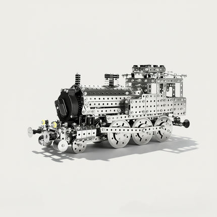 Vintage Steam Locomotive 3D puzzle Kits - A timeless gift for train enthusiasts, this DIY assembled table funny model features an authentic, intricate, and nostalgic railway design. It lets you build a piece of history bit by bit, and the finished locomotive becomes a stunning desktop centerpiece, making it a memorable present that blends craftsmanship and charm.