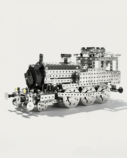 Vintage Steam Locomotive 3D puzzle Kits - A timeless gift for train enthusiasts, this DIY assembled table funny model features an authentic, intricate, and nostalgic railway design. It lets you build a piece of history bit by bit, and the finished locomotive becomes a stunning desktop centerpiece, making it a memorable present that blends craftsmanship and charm.