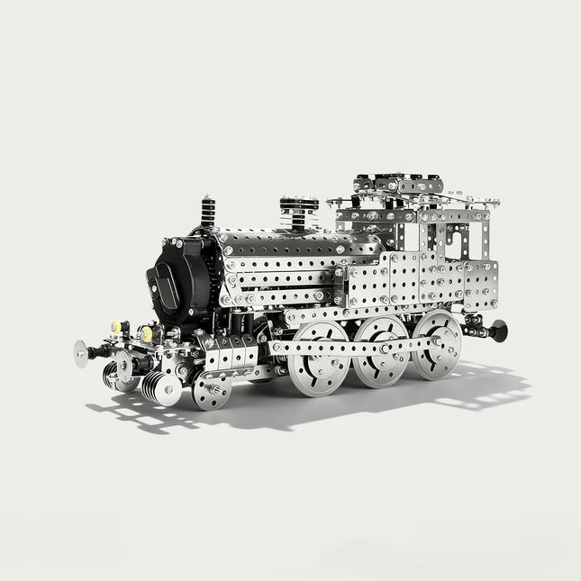 Vintage Steam Locomotive 3D puzzle Kits - A timeless gift for train enthusiasts, this DIY assembled table funny model features an authentic, intricate, and nostalgic railway design. It lets you build a piece of history bit by bit, and the finished locomotive becomes a stunning desktop centerpiece, making it a memorable present that blends craftsmanship and charm.