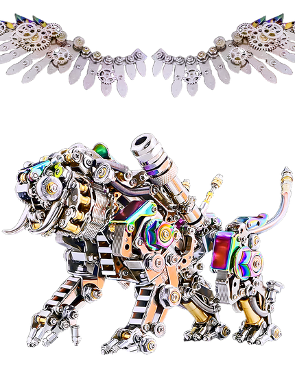 Tablefunny Fortune Tiger 3D Metal Puzzle Kit - Exquisite DIY Model, Creative Desktop Display