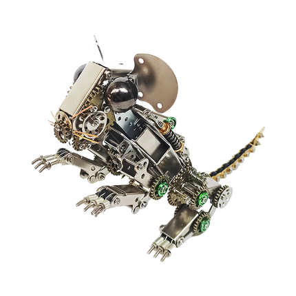 Steampunk Mechanical Mouse 3D Puzzle Metal Kit - A captivating DIY project for mechanics and steampunk enthusiasts, this self-assembled creation presents a mechanical mouse with metallic components, intricate gear-driven mechanisms, and vintage-inspired design. It’s a desk-worthy piece that blends engineering precision with artistic creativity, ideal for those seeking a unique build and a distinctive display.