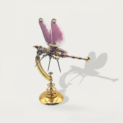 3D Puzzle Metal Kits - Handmade DIY Steampunk Dragonfly Metal Model for Funny Table Display