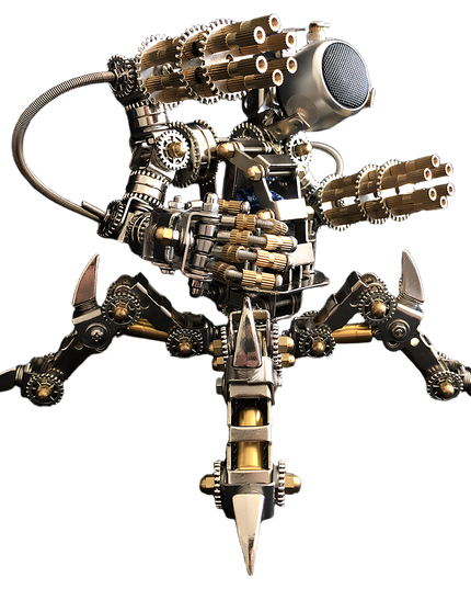  Steampunk spider robot metal model kit. This intricate DIY 3D puzzle is a funny table centerpiece, perfect for hobbyists who enjoy unique Metal Kits and building a "table funny" display